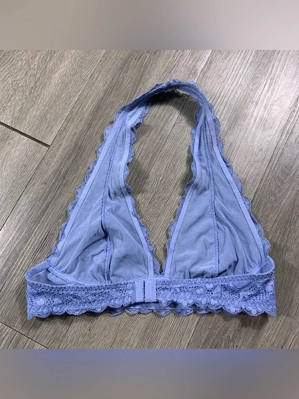 Intimately Free People Galloon Lace Halter Periwinkle Blue size M